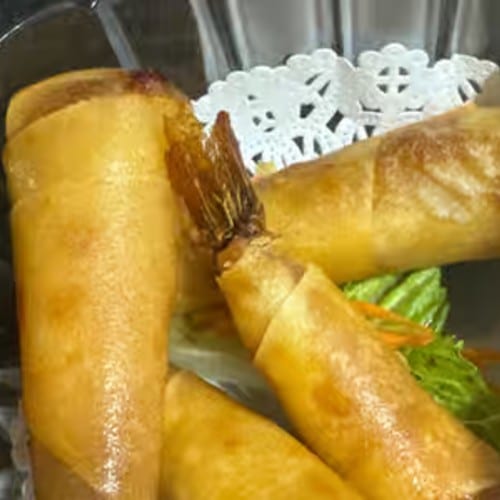 Crispy Fried Shrimp Rolls.