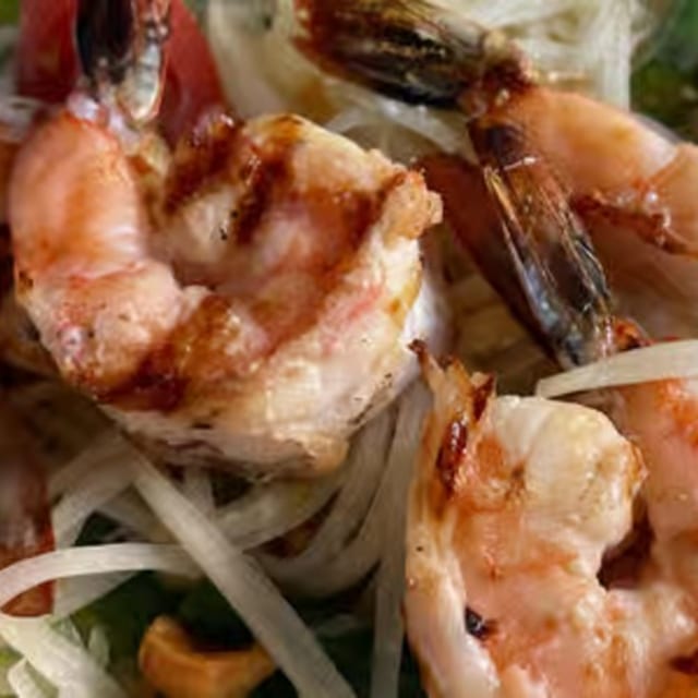 Grilled Shrimp Papaya Salad.